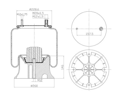 Boot of air suspension 278.1.420