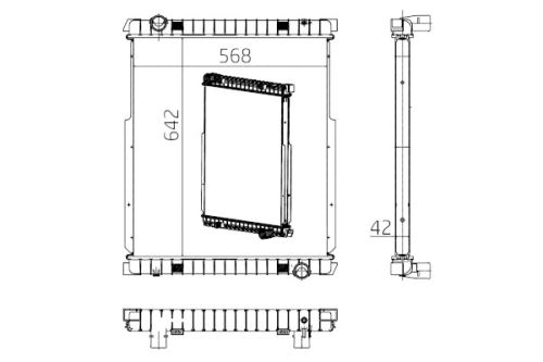 Radiator of engine cooling RX159007