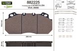 Brake Pad Set of disc brake 882225 50 01 831 161