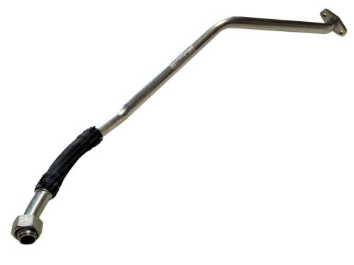 Oil line exit turbocharger