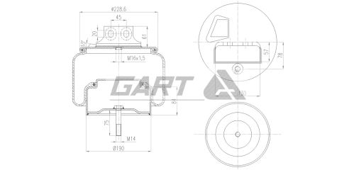 Boot of air suspension 276.1.304