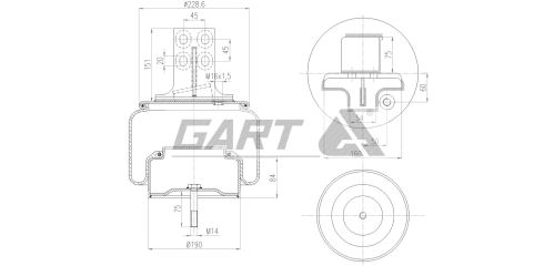 Boot of air suspension 276.1.305