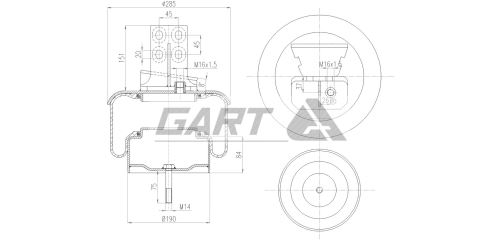 Boot of air suspension 276.1.301