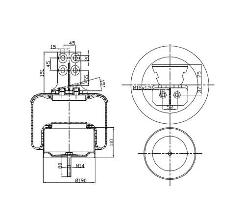 Boot of air suspension 290.1.397