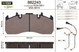 Brake Pad Set of disc brake 882243 50 01 864 365