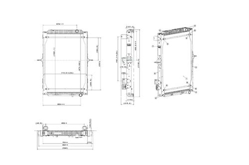 Radiator of engine cooling 7485020213